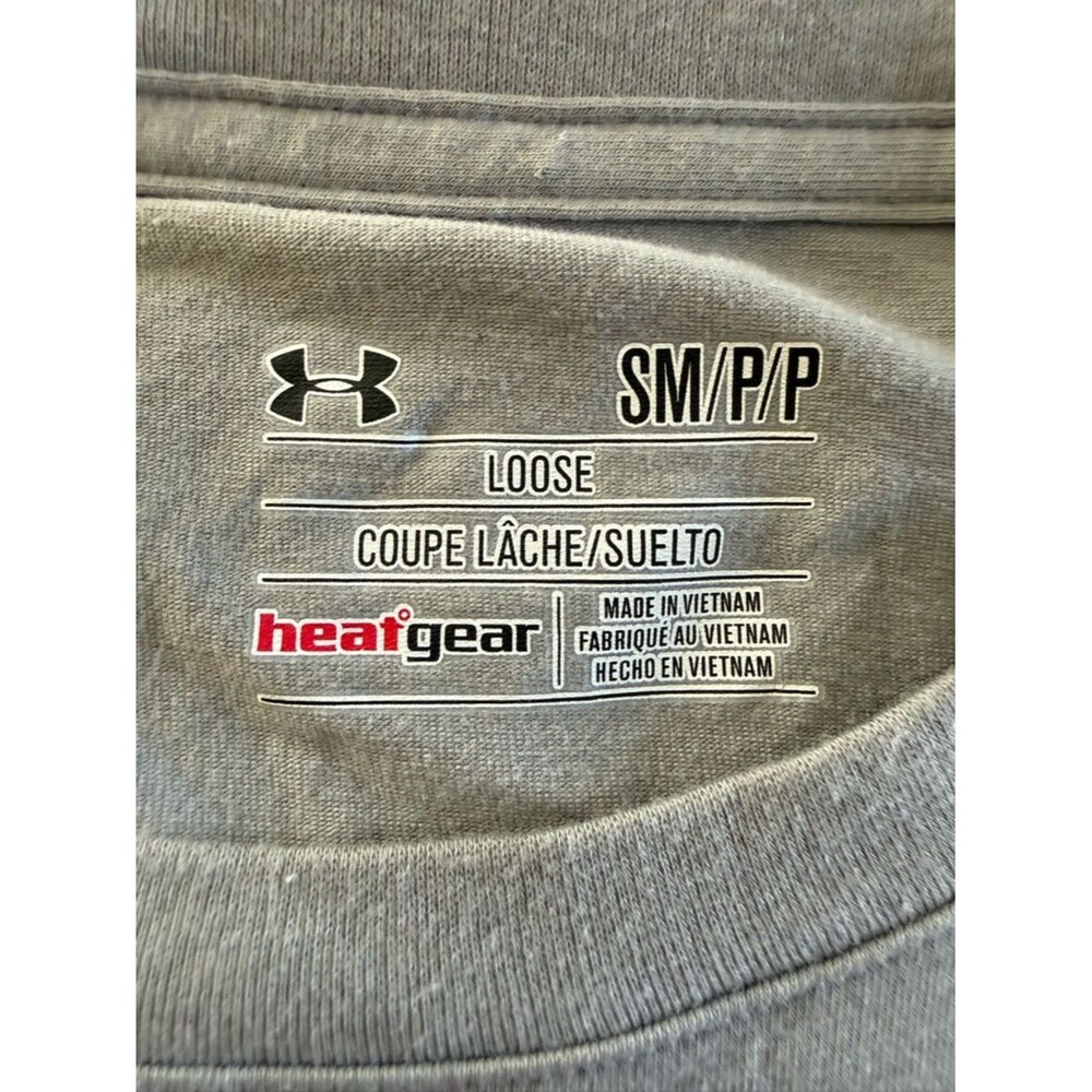 Under Armour Light Gray Burger Graphic Tee with Red and Yellow Accents - Picture 2 of 7